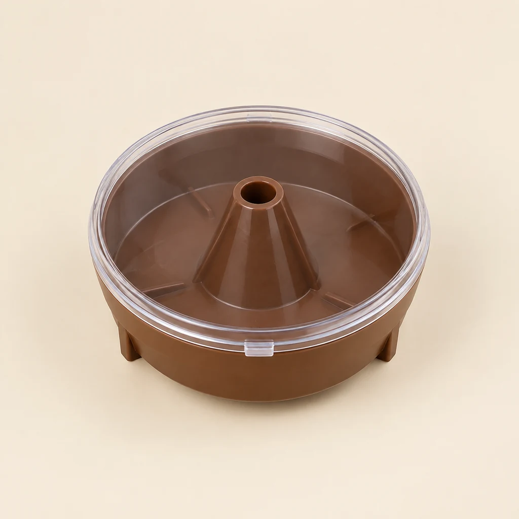 Round plastic rapid bee feeder with clear lid